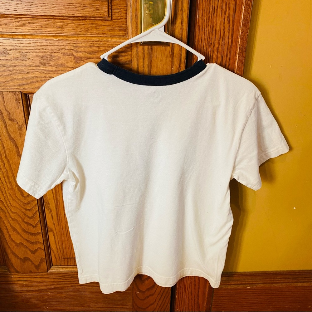 GAP White Tee with Black Collar
